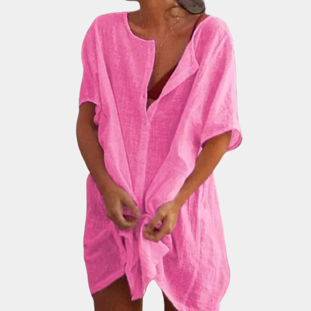 Strandtuniek van linnenmix – Luna