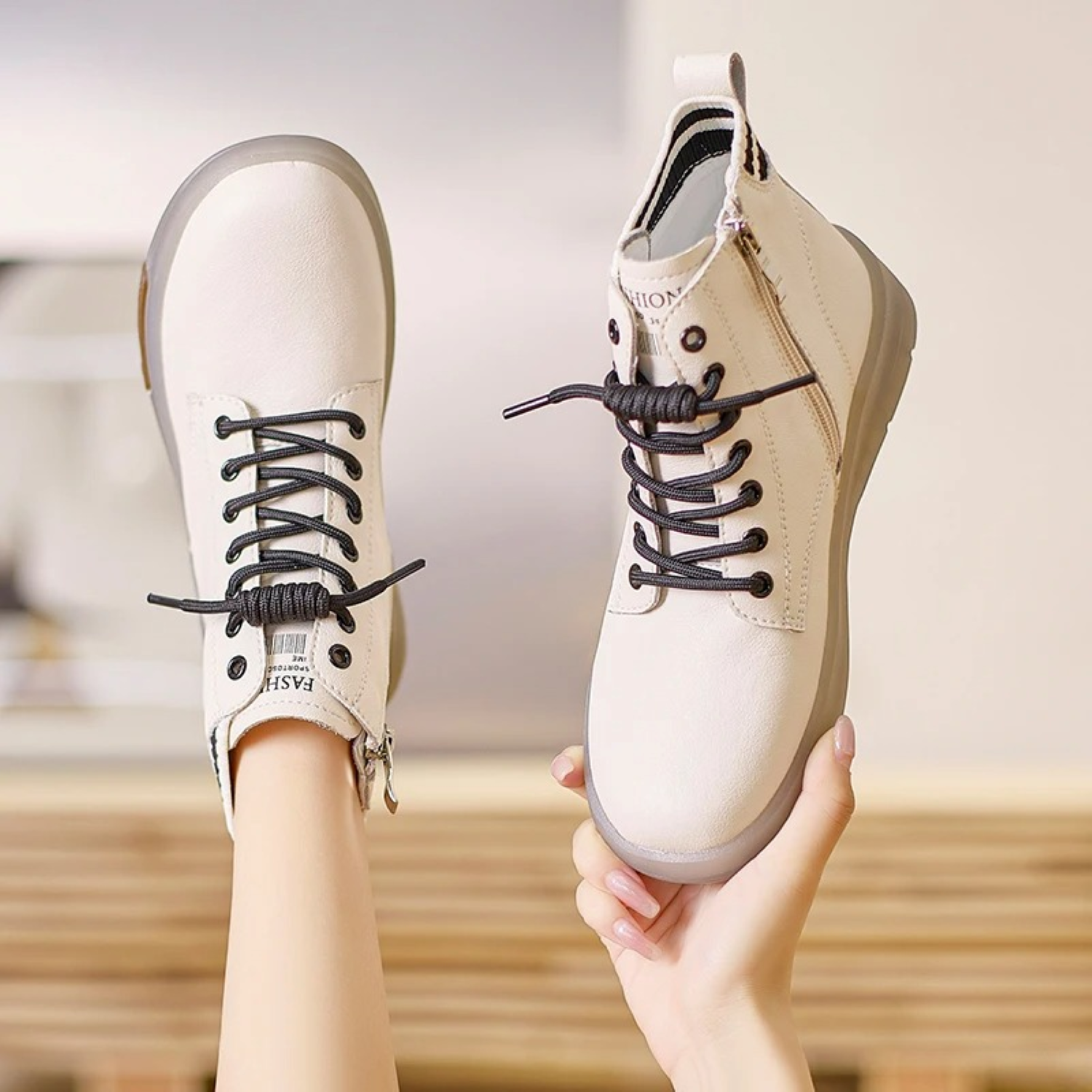 Leren Waterdichte Dames Sneakers - AquaStride