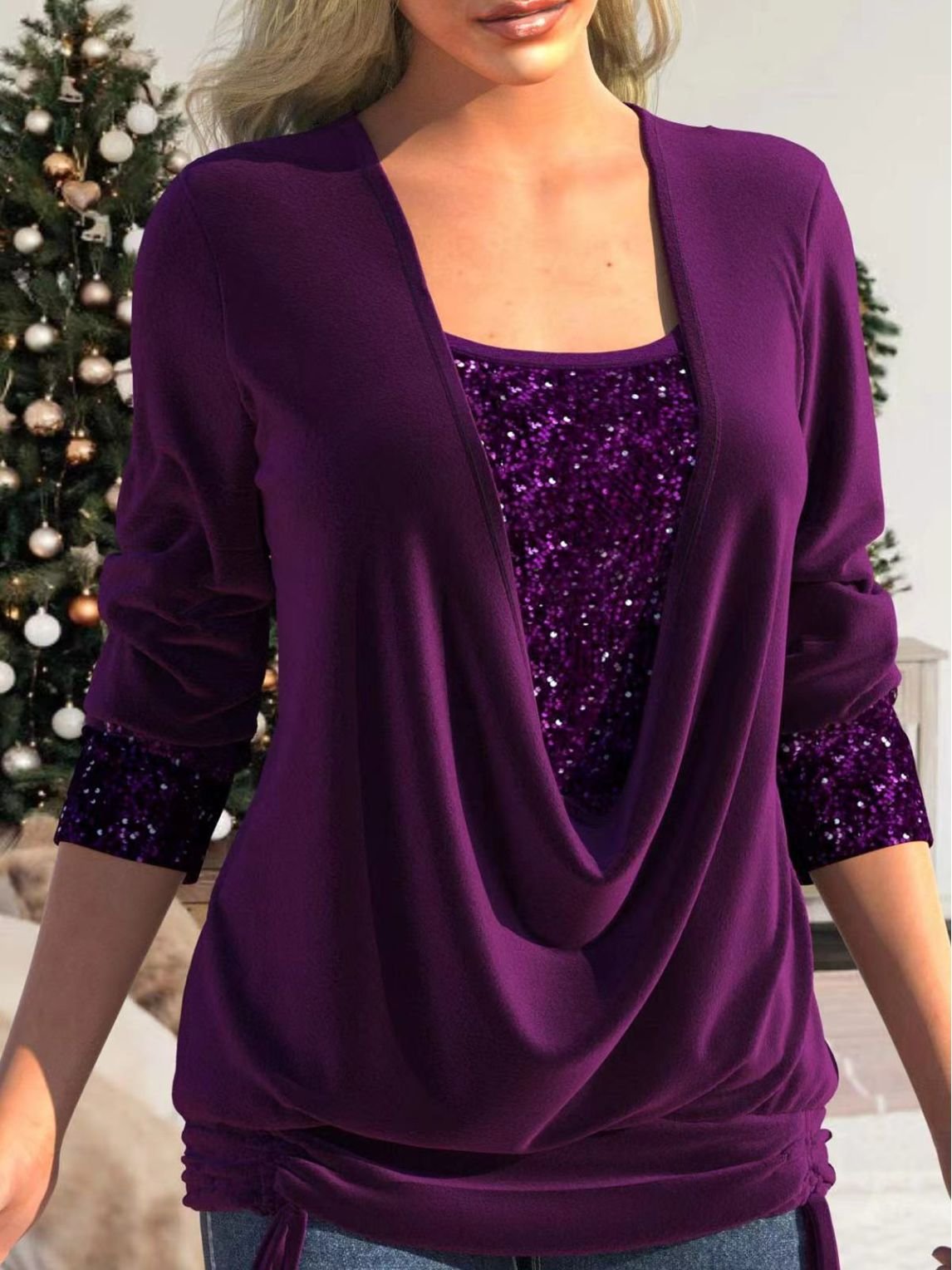 Glamour en Comfortabele Sparkle Top - Luna