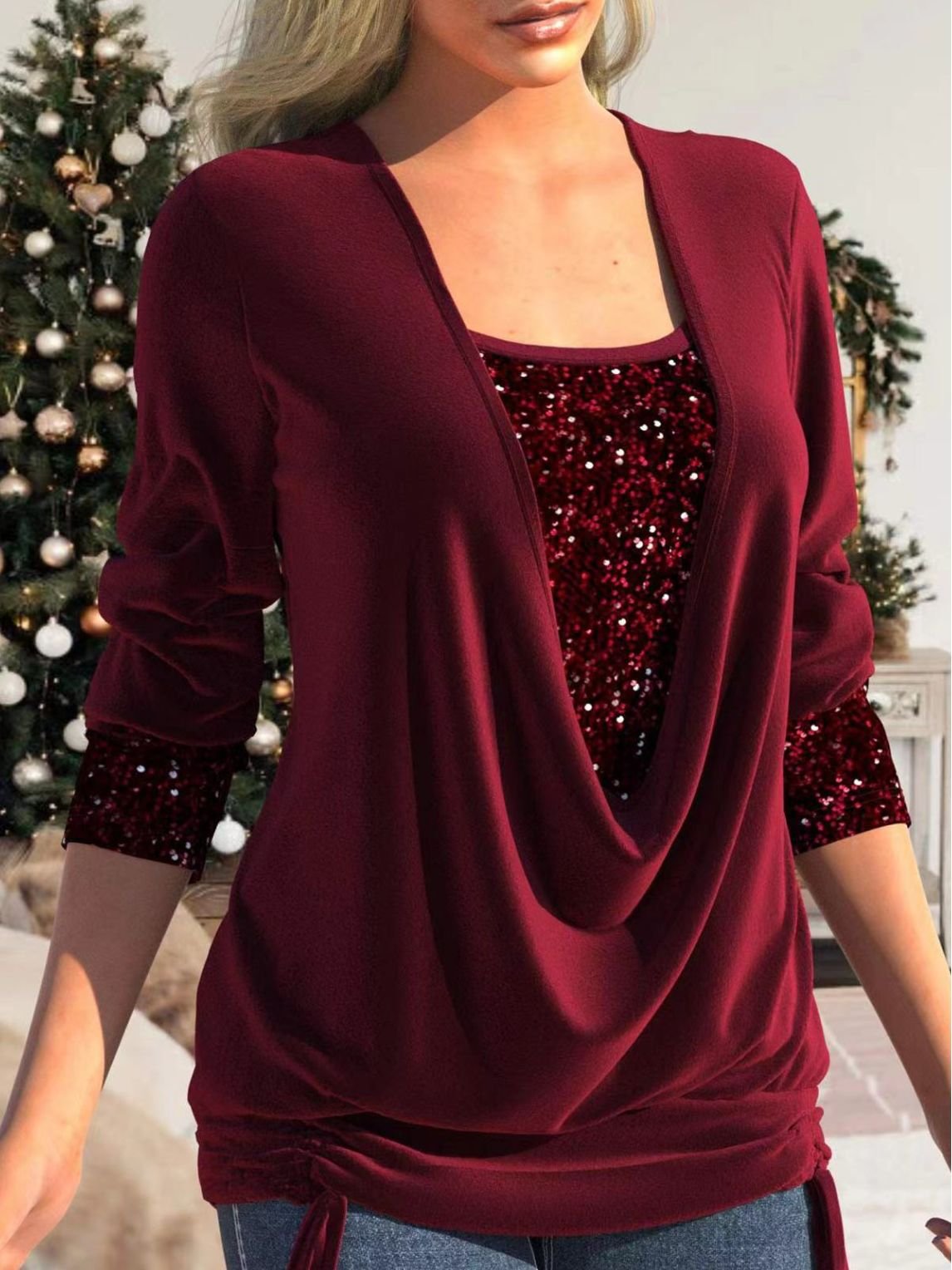 Glamour en Comfortabele Sparkle Top - Luna