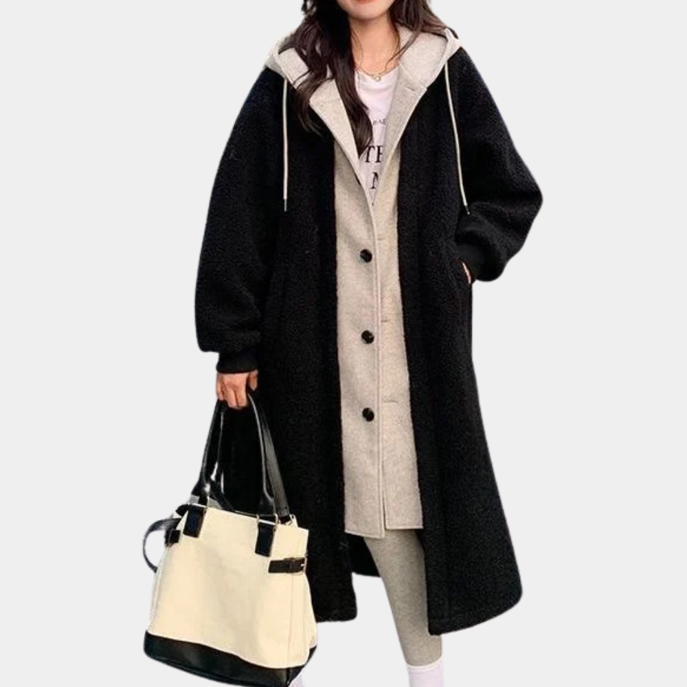 Casual Lange Damesjas met Capuchon - Isla