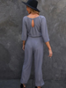Dames-jumpsuit met strikceintuur – Selina Herfsteditie