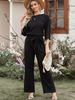 Dames-jumpsuit met strikceintuur – Selina Herfsteditie