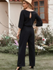 Dames-jumpsuit met strikceintuur – Selina Herfsteditie