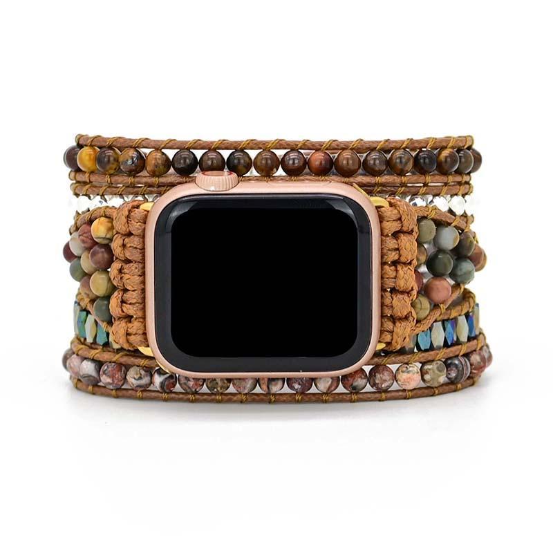 Tijgeroog Versterkende Apple Watch Horlogeband - Orion