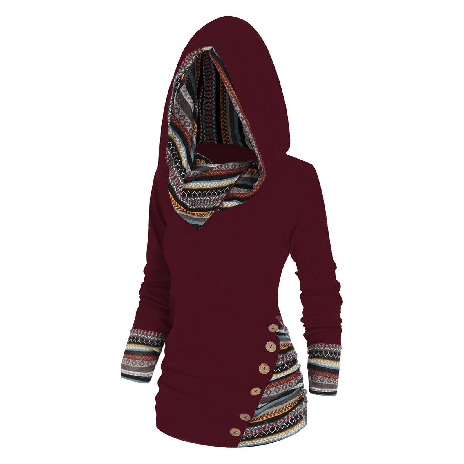 Casual Dames Hoodie met Tribalpatroon – Tavira