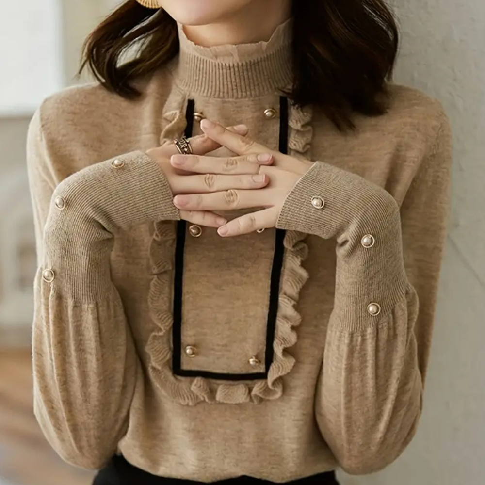 Veelzijdige Khaki Damesblouse - Nora