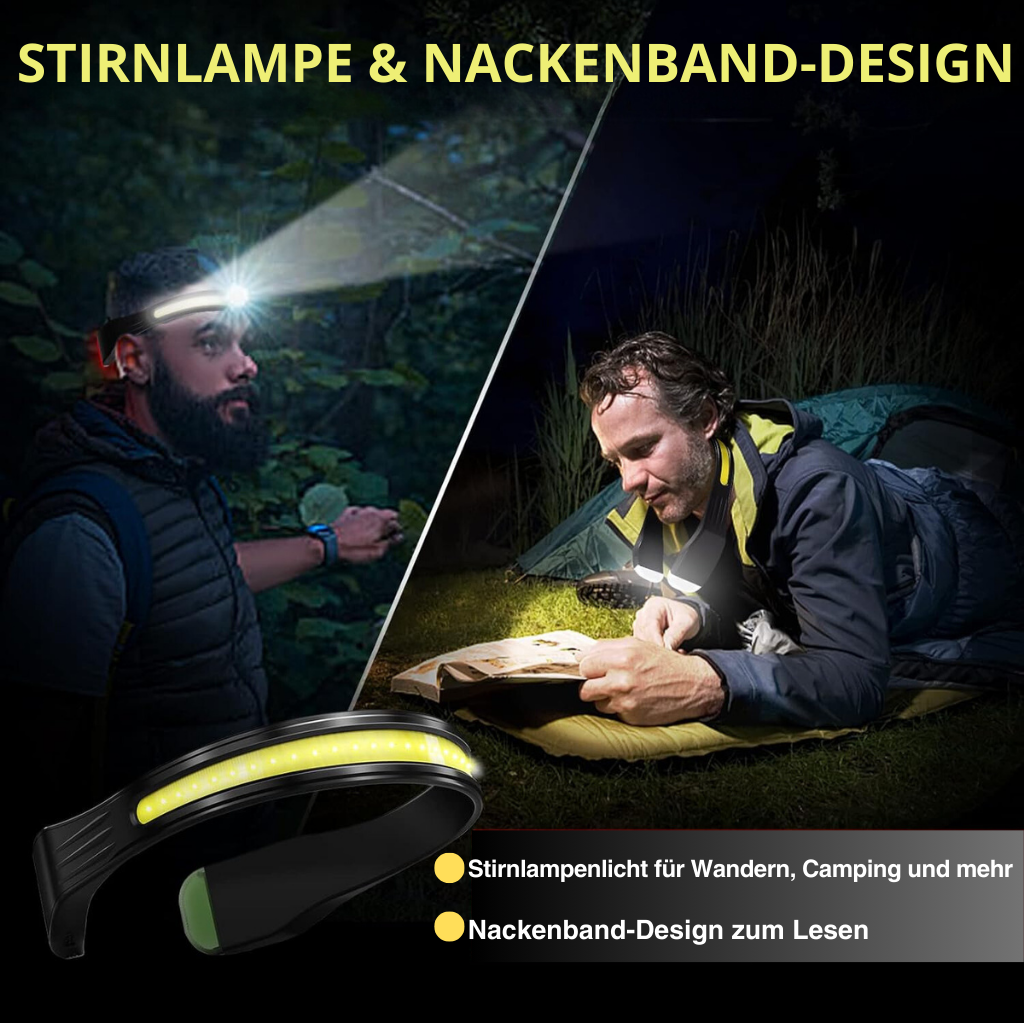 Krachtige Hoofdlamp met Breedschijnende LED - BrightBeam