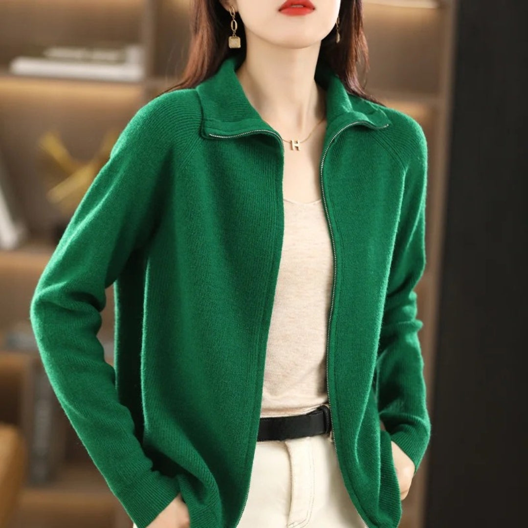 Dames Vest met Dubbele Rits – Celeste