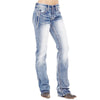 Dames Bootcut Jeans met Vlag Details – Madison