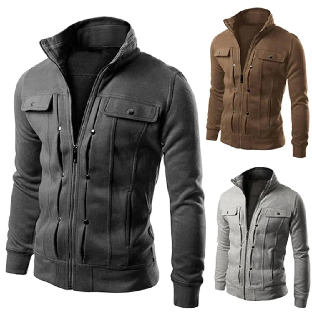 Heren Zip-Up Jack met Staande Kraag – Carlo