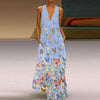 Trendy Mouwloos Maxi Zomerjurk met Vlinderpatroon – Malia