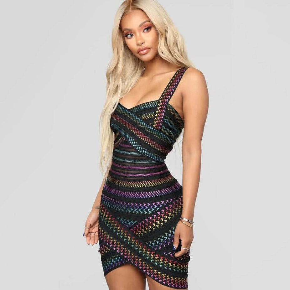 Trendy Gestreepte Bodycon – Liana