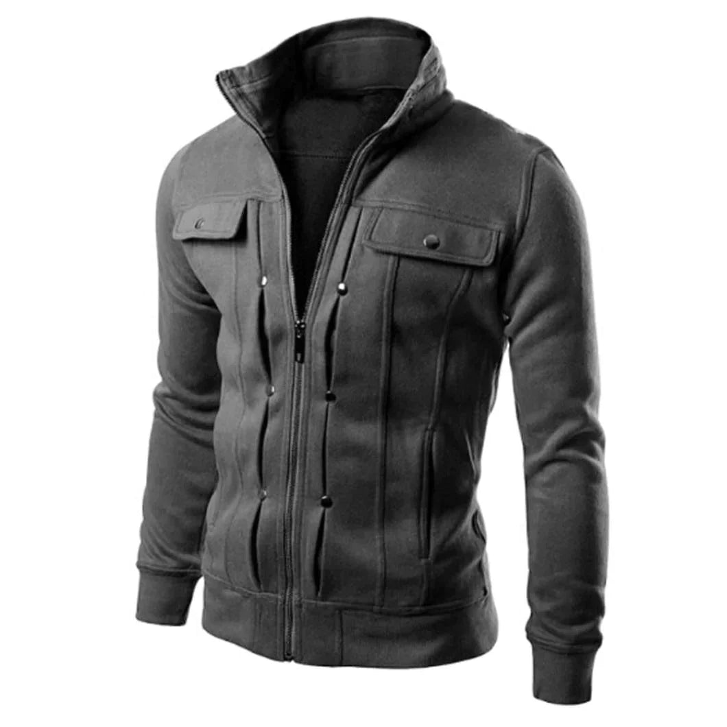 Heren Zip-Up Jack met Staande Kraag – Carlo