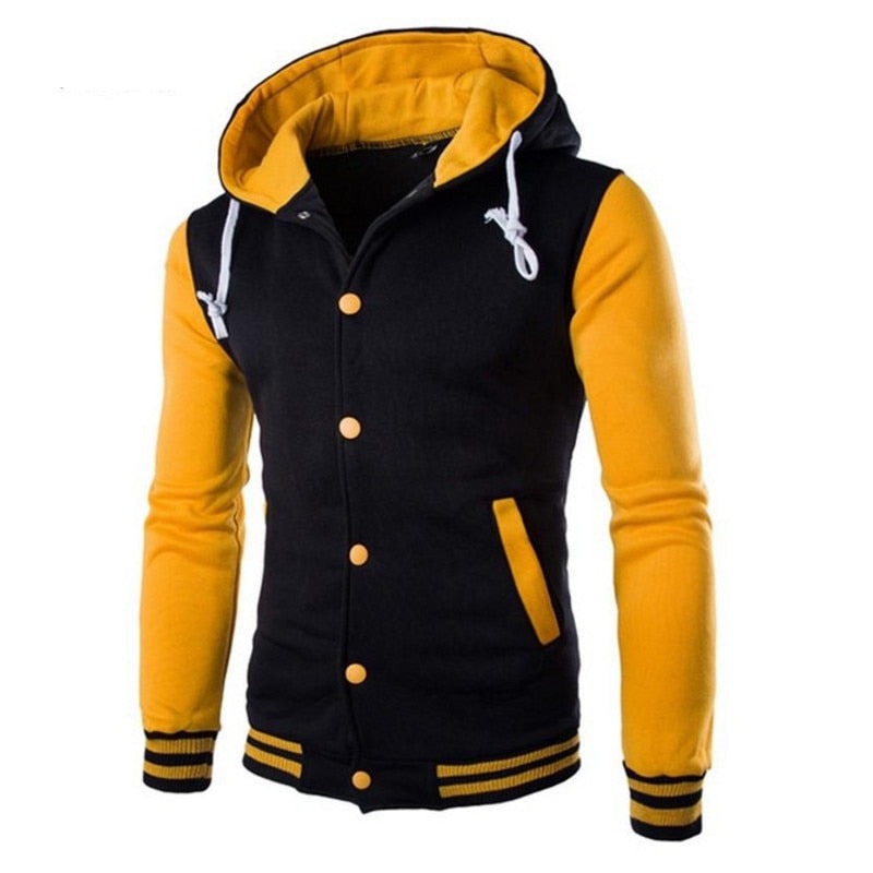 Heren Baseball Hoodie in Varsity Stijl – Herfsteditie Kevin