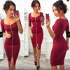 Herfst Bodycon Jurk met Rits – Clara