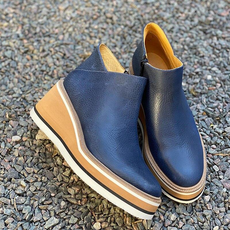 Comfortabele Plateau Enkellaarsjes - Mira