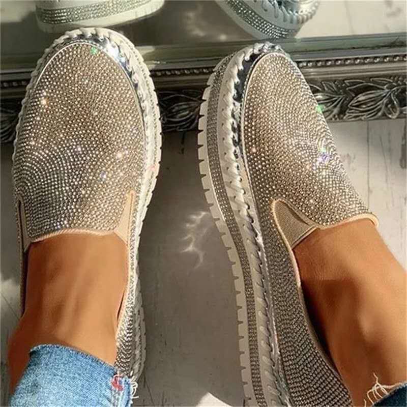Glitterende dames loafer met comfortzool – Teyla