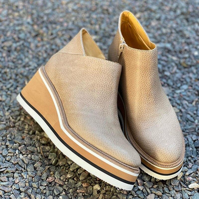 Comfortabele Plateau Enkellaarsjes - Mira