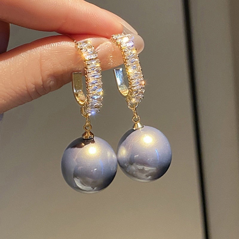 Luxe Parel Oorbellen met Zirkonia - Delphine