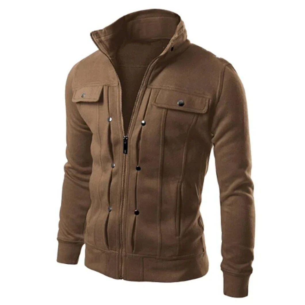 Heren Zip-Up Jack met Staande Kraag – Carlo