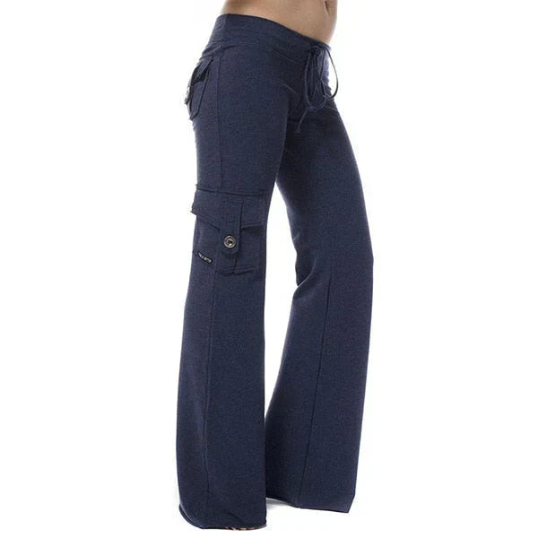 Dames Bootcut Cargo Broek met Zakken - Isabella