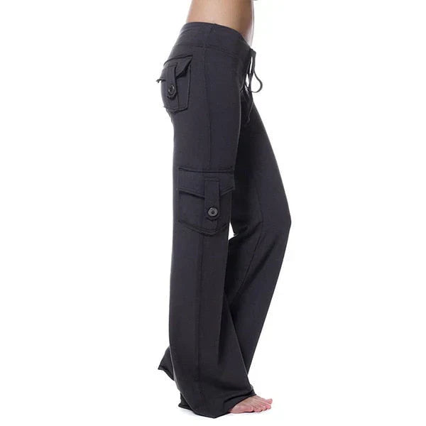 Dames Bootcut Cargo Broek met Zakken - Isabella