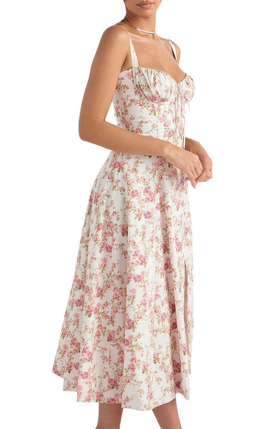 Gebloemde Maxi-Jurk met Taillevorming - Fleur