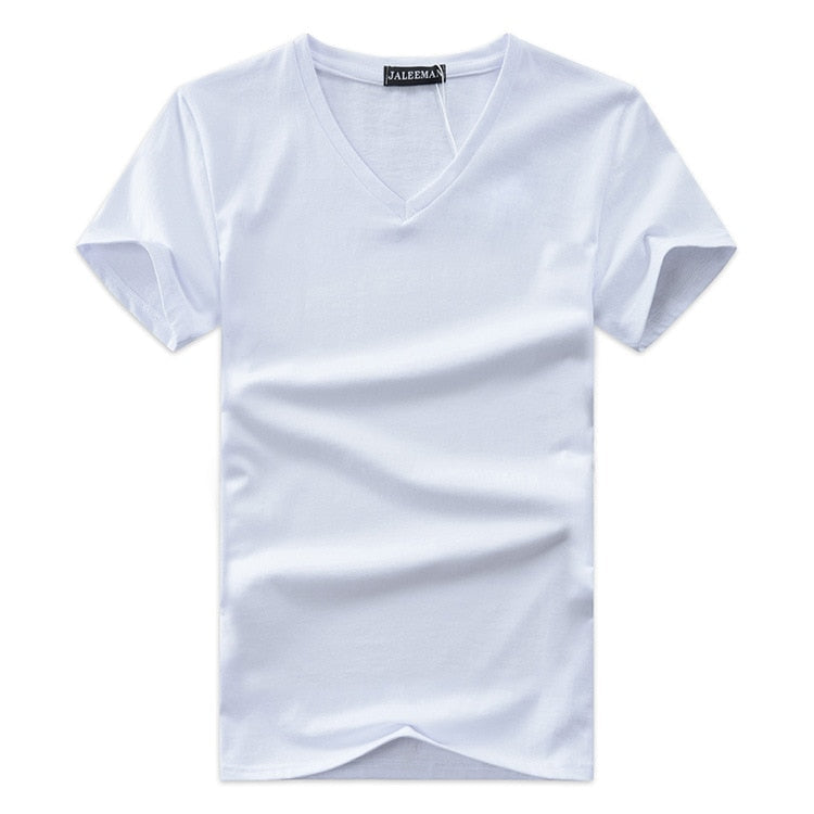 Slim Fit V-hals T-shirt heren – Jonas