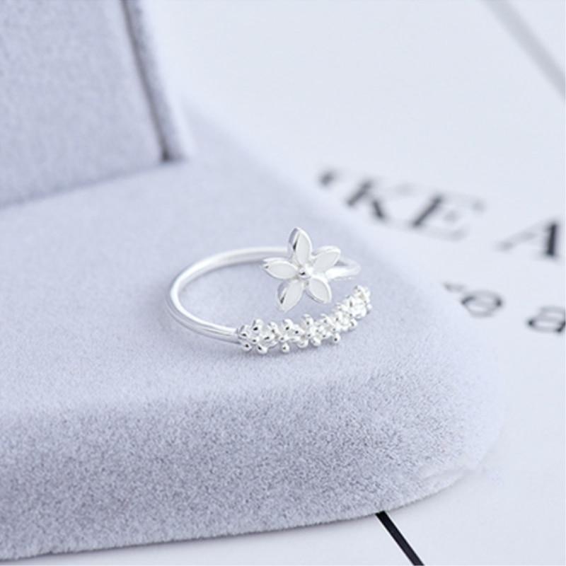 Verstelbare Zilveren Ring met Emaille Wildbloemen - Amaril