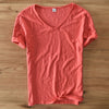 Heren V-hals Linnen Shirt - Luca