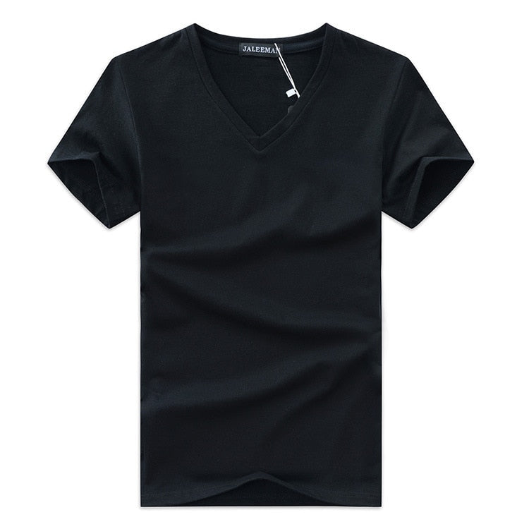 Slim Fit V-hals T-shirt heren – Jonas