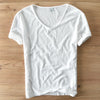 Heren V-hals Linnen Shirt - Luca