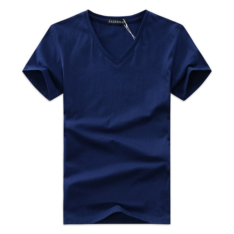 Slim Fit V-hals T-shirt heren – Jonas