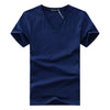Slim Fit V-hals T-shirt heren – Jonas