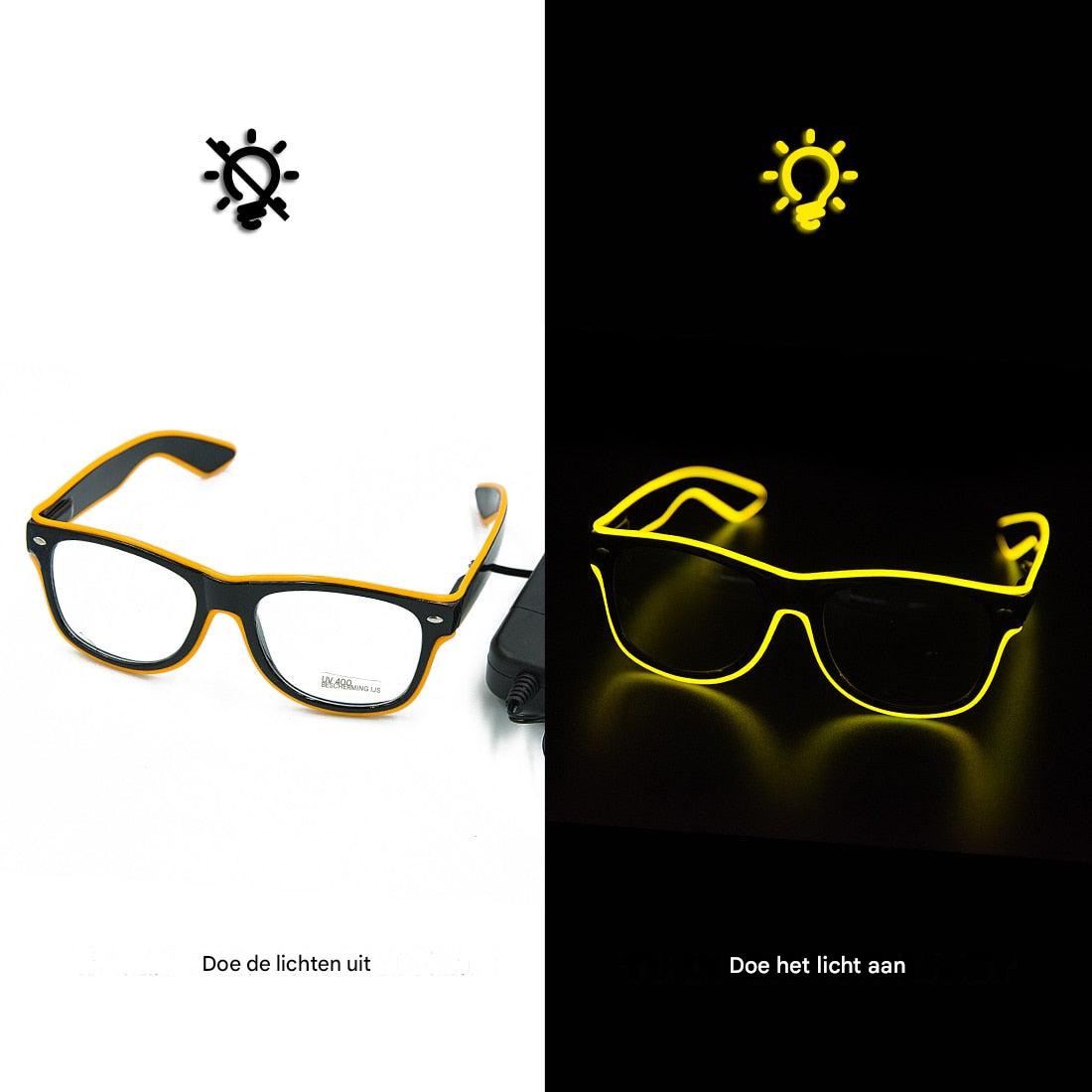 Oplichtende Neon Bril - LumaGlow