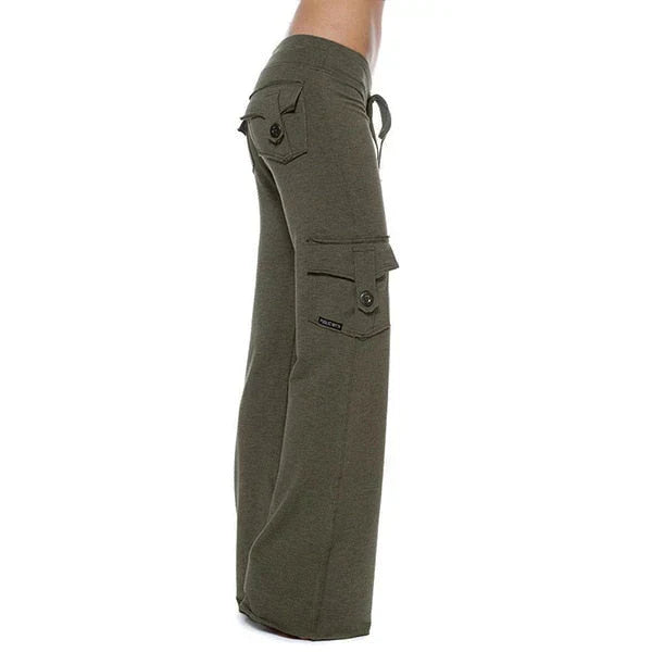 Dames Bootcut Cargo Broek met Zakken - Isabella