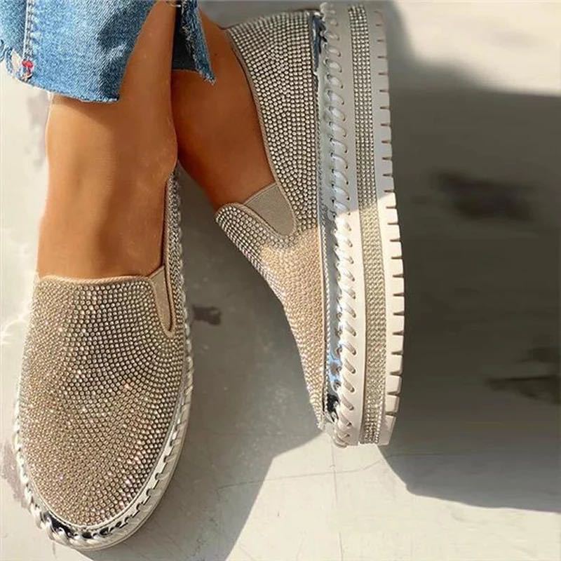 Glitterende dames loafer met comfortzool – Teyla