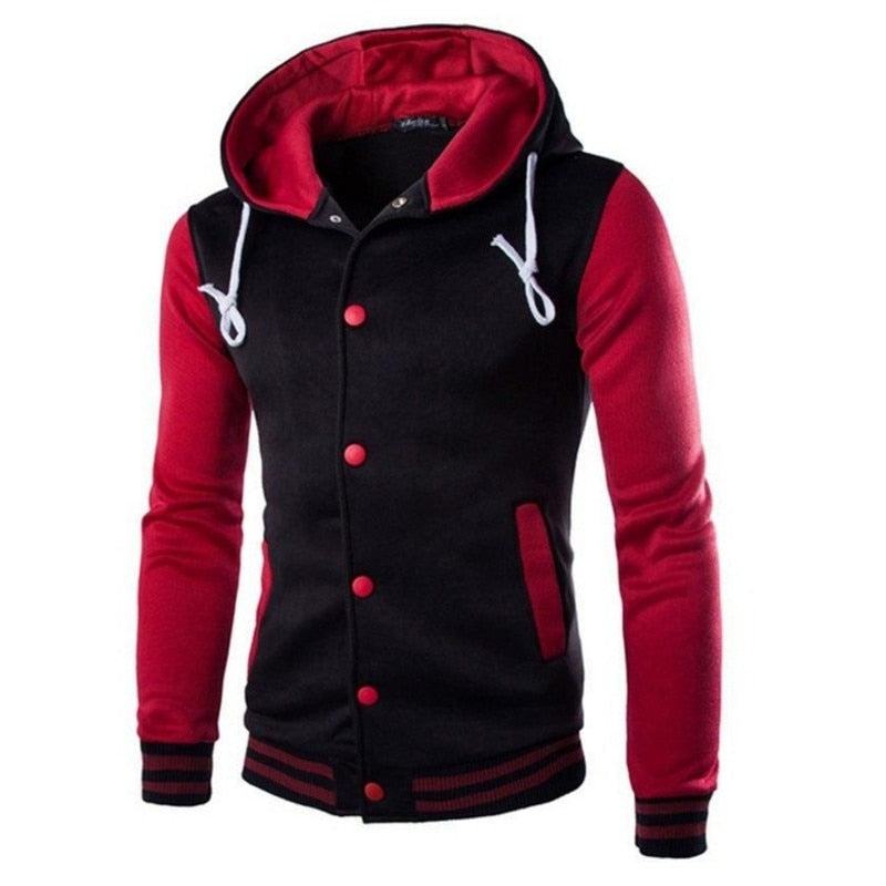 Heren Baseball Hoodie in Varsity Stijl – Herfsteditie Kevin