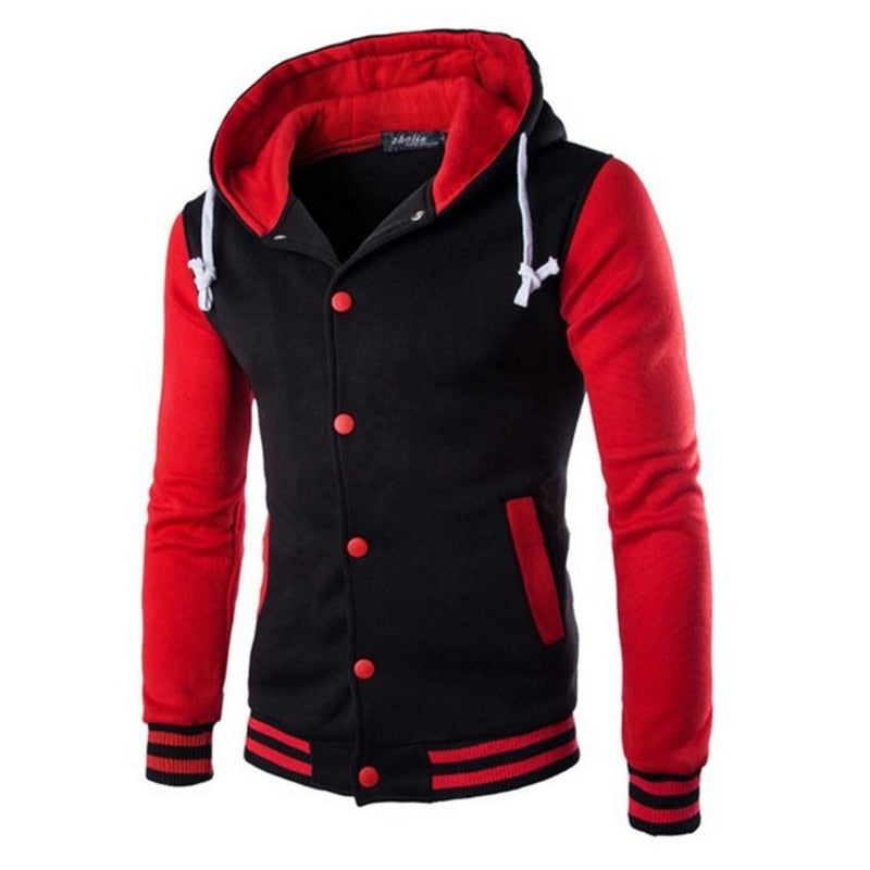 Heren Baseball Hoodie in Varsity Stijl – Herfsteditie Kevin