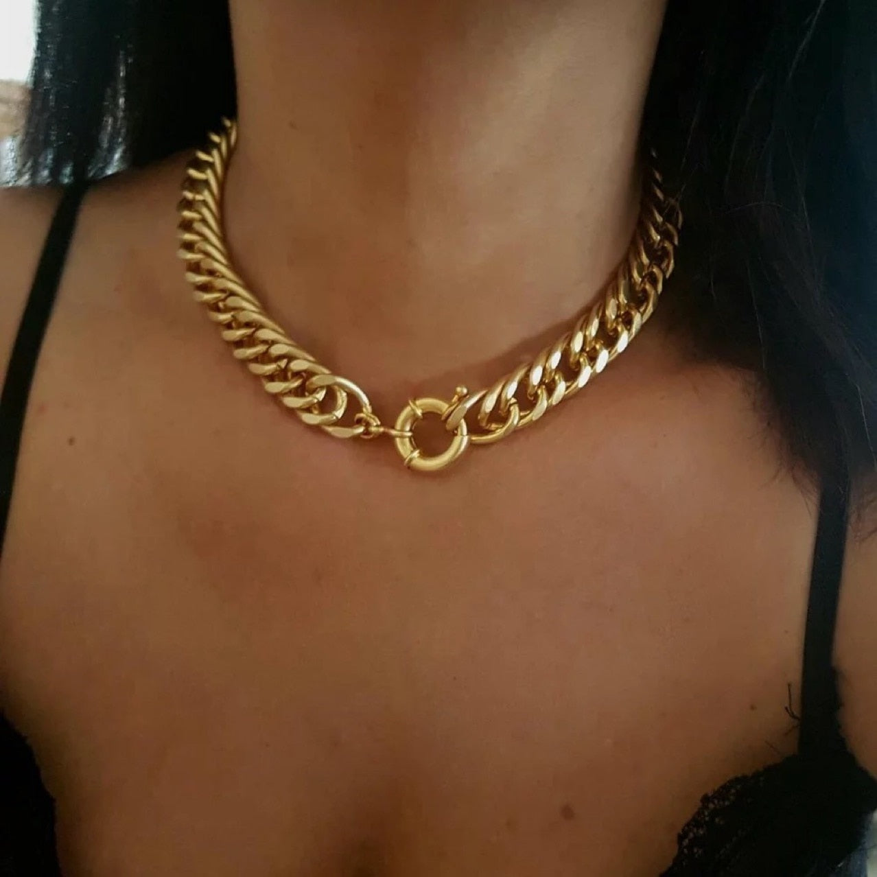 Golden Chain Necklace | Stainless Steel, dus verkleurd niet