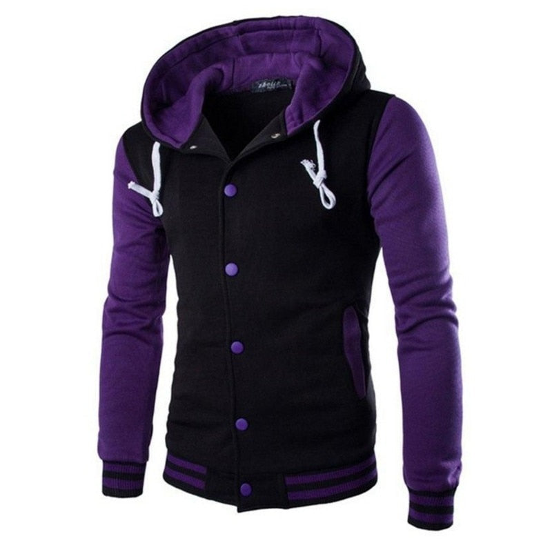 Heren Baseball Hoodie in Varsity Stijl – Herfsteditie Kevin