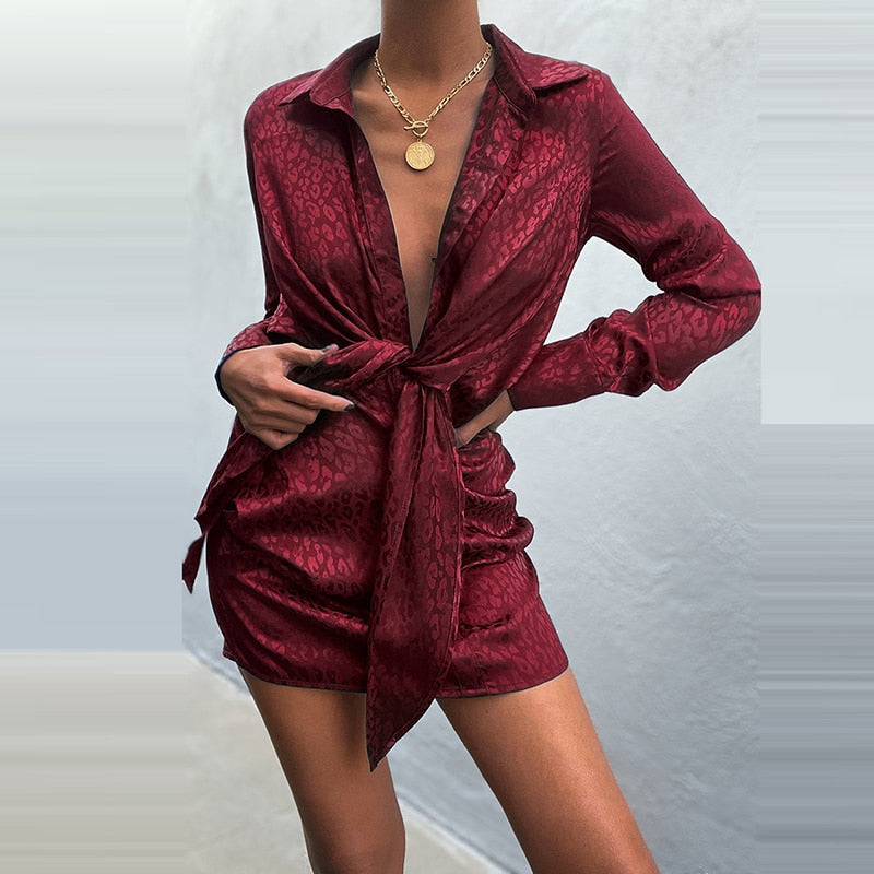 Stijlvol Satijnen Jurkje met Strik - Sophie