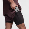 2-in-1 Ademende Heren Sportshorts met Binnenshorts - Noah