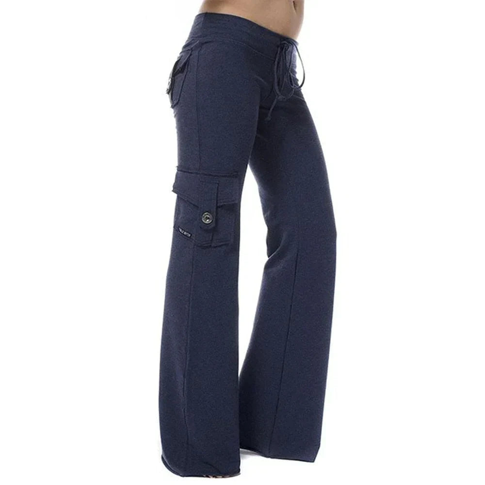 Dames Bootcut Cargo Broek met Zakken - Isabella