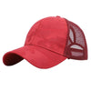 Trendy dames baseballcap met een paardenstaartopening en klittenbandsluiting – Leona