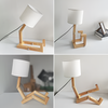 Flexibele Robot Bureaulamp van Massief Hout – LumoBot