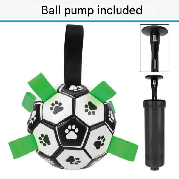 Duurzame Hondenvoetbal met Handvatten – TugBounce