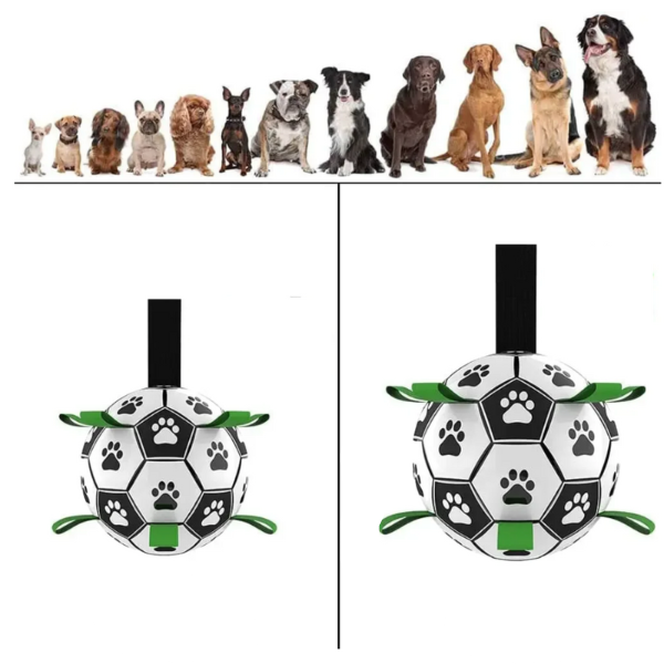 Duurzame Hondenvoetbal met Handvatten – TugBounce