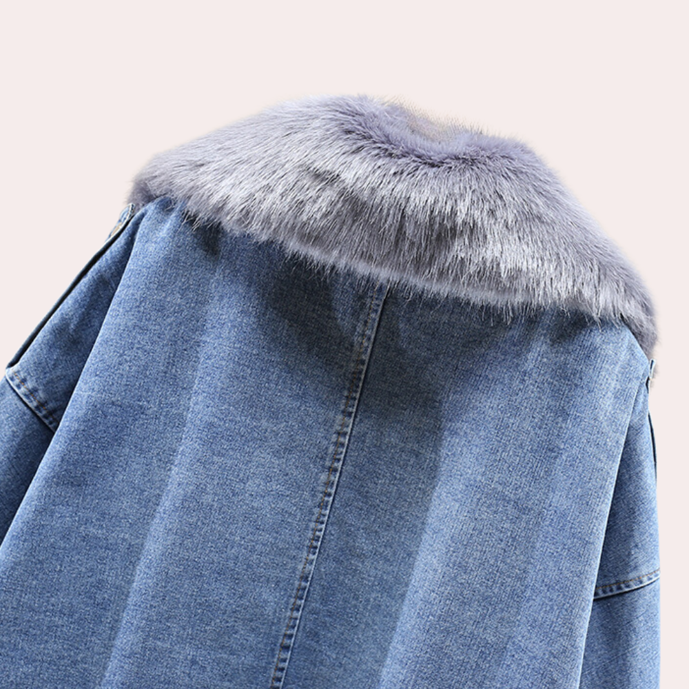 Warme Denim Winterjas voor Dames - Mira